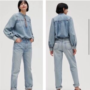 NWT - Ganni Stylish Denim Blouse - size M